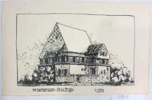 Villa [Rückseite: Skizzen]