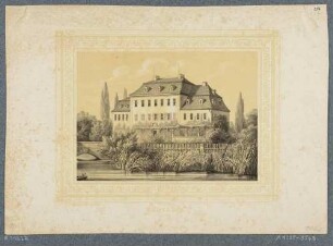 Das Rittergut in Zedlitz (Borna-Zedlitz), aus dem Album der Rittergüter und Schlösser im Königreiche Sachsen, 1. Band
