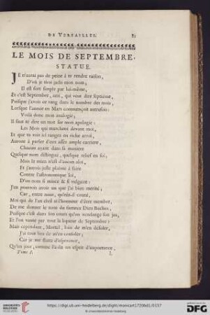 Le mois de Septembre