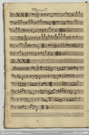 22. Anonymus, Menuette, C-Dur