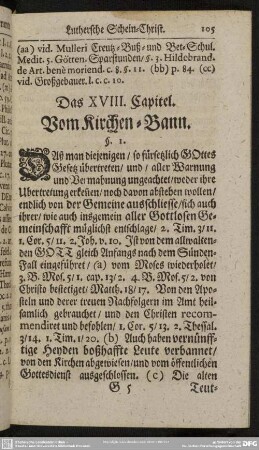 Das XVIII. Capitel. Vom Kirchen-Bann