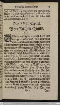 Das XVIII. Capitel. Vom Kirchen-Bann