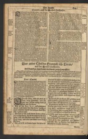 Das ander Theil des Evangelii S. Lucas/ und der Apostel Geschichte