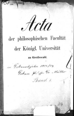 Dekanat Wilhelm Müller