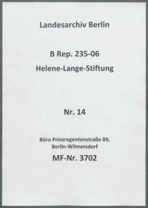 Büro Prinzregentenstraße 89, Berlin-Wilmersdorf