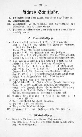 Achtes Schuljahr.