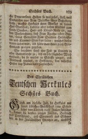 Des Christlichen Teutschen Herkules Sechstes Buch.