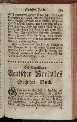 Des Christlichen Teutschen Herkules Sechstes Buch.