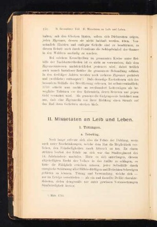 II. Missetaten an Leib und Leben.