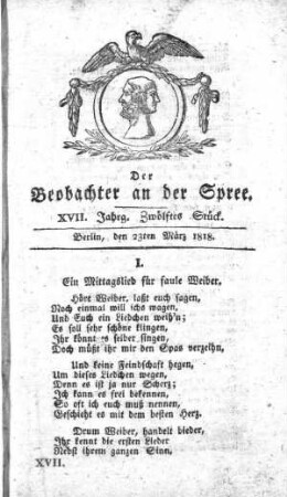12. Stueck, 23. Maerz 1818