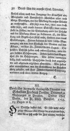 Briefe über die neueste theologische Literatur. T.3.