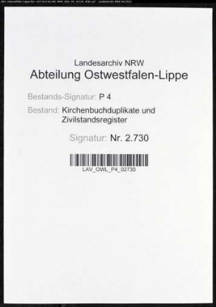 Zivilstandsregister von Rhynern (H 1813). (Gemeinde: Rhynern, Kreis Unna)