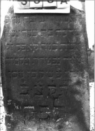 Grabstein 358 (Index: 100115761) Material: Sandstein Zustand: verwittert, linke obere Ecke ist abgebrochen Maße HxBxT: 153x56x12 cm Beschreibung: Stele mit konkav eingezogenem Rundbogenabschluß Symbolik: Blüte: Grabstein 358A