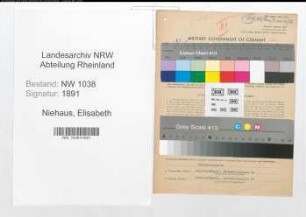 Entnazifizierung Elisabeth Niehaus , geb. 22.04.1891 (Gastwirtin)