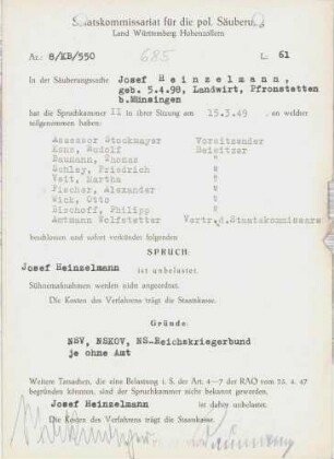 Heinzelmann, Josef