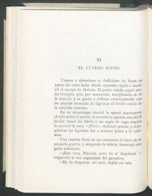 XI - El último sueño