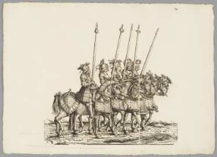 Schildrennen, Blatt 54 aus: Marx Treitzsaurwein, "Kaiser Maximilian I Triumph – le triomphe de l’Empereur Maximilien I en une suite de Cent trent cinq planches gravées en bois d’après les dessins de Hans Burgmair", Wien 1796