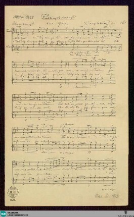 2 Lieder - Mus. Hs. 1142 : Coro maschile