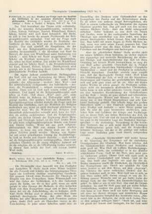 67-70 [Rezension] Holl, Karl, Christliche Reden