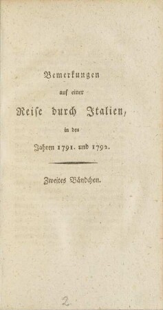 Zweites Bändchen: [...]