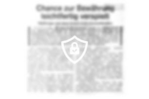 Chance zur Bewährung leichtfertig verspielt