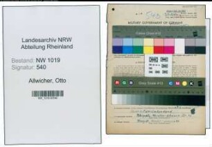 Entnazifizierung Otto Allwicher , geb. 30.07.1889 (Lehrer)