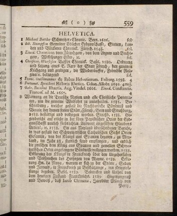 559-579, Helvetica.; Hungarica, Transylvanica, Dalmatica, [...].; Italica.; Belgica.