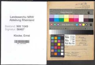 Entnazifizierung Ernst Klocke , geb. 13.08.1907 (Lehrer)