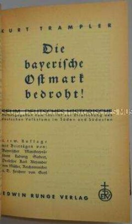 Nationalsozialistische Propagandaschrift, Nr. 8 aus der Reihe "Grenzkampf-Schriften"