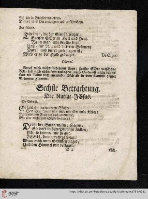 Sechste Betrachtung: Der blutige JEsus