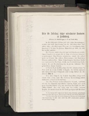 Ueber die Zutheilung einiger unbestimmter Bracteaten an Quedlinburg
