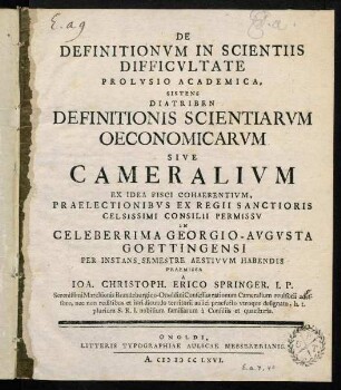 1-20, De Definitionum In Scientiis Difficultate Prolusio Academica ...
