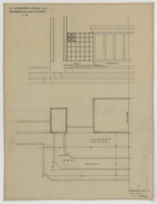 Fischer, Theodor; Ulm; Garnisonkirche (Pauluskirche) - Altar - Änderung (Grundriss, Ansicht)