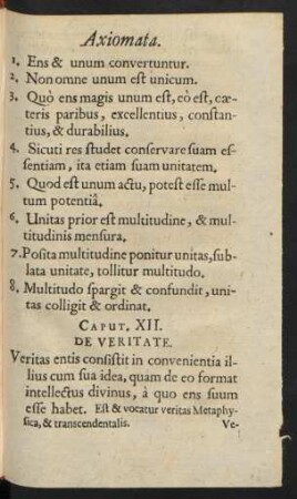 Caput. XII. De Veritate.
