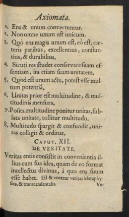 Caput. XII. De Veritate.