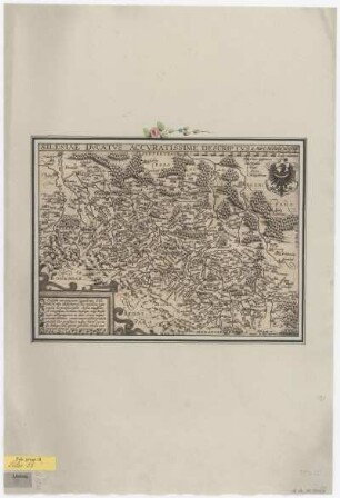 Karte von Schlesien, 1:1 500 000, Kupferstich, um 1596