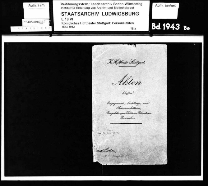 Sutter, Anna (*26.11.1871 in Wil, Kanton St. Gallen +29.06.1910 in Stuttgart); Kammersängerin; ausgesch.: 1910