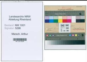 Entnazifizierung Arthur Marsch, geb. (Lehrer)