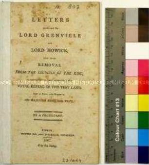 Letters addressed to Lord Grenville and Lord Howick London, 1807