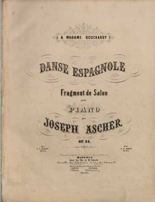 Danse espagnole : fragment de salon pour piano ; op. 24 ; à 2 mains