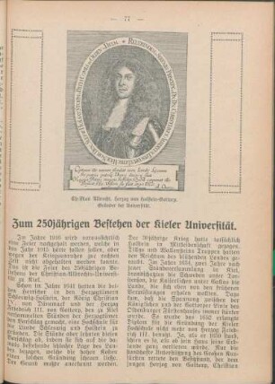 Christian Albrecht, Herzog von Holstein-Gottorp. Gründer der Universität.