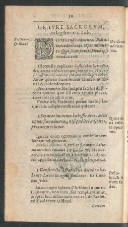 De Iure Sacrorum, ex legibus XII. Tab.