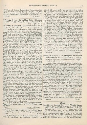 121-122 [Rezension] Frommel, Otto, Das Religiöse in der modernen Lyrik