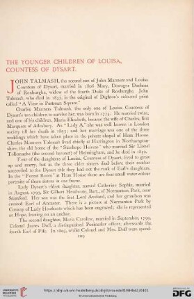 The Younger Children of Louisa Countess of Dysart
