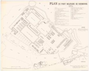 Karten Kriegshafen Cherbourg: Landkarte, Lageplan Kriegshafen Cherbourg, Maßstabsleiste