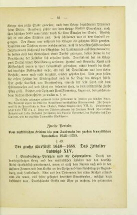 Zweite Periode. Vom westfälischen Frieden bis zum Ausbruche der großen französischen Revolution 1648-1789