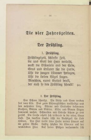 III. Die vier Jahreszeiten