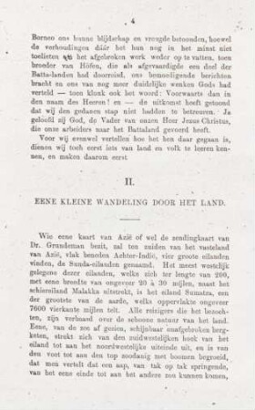 II. Eene keine wandeling door het land