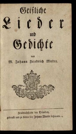Geistliche Lieder und Gedichte