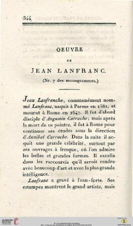 Oeuvre de Jean Lanfranc